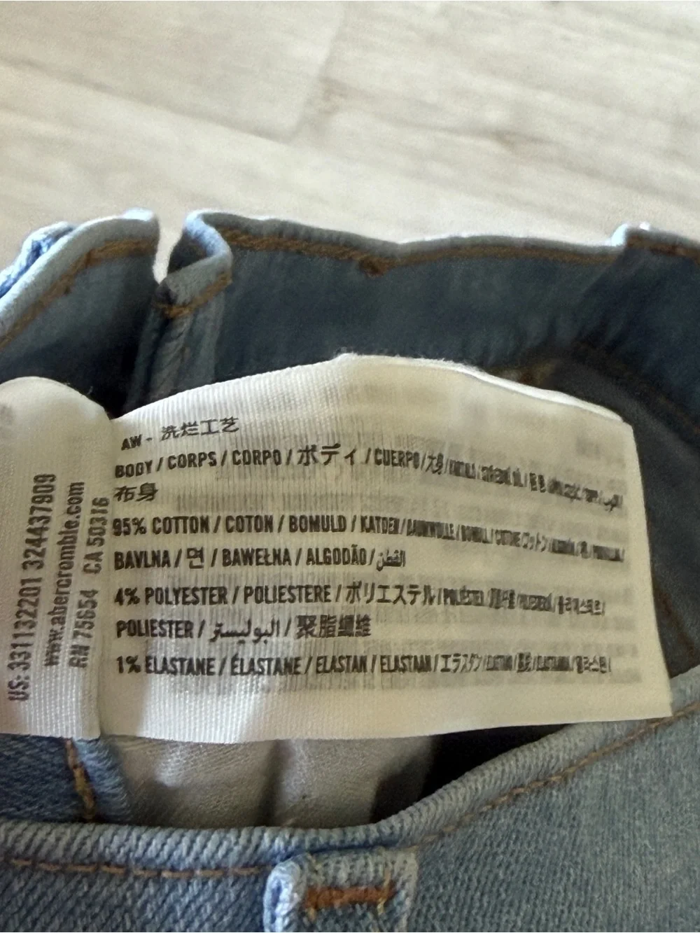 Hollister Epic Flex Skinny Jeans Men’s 29x32 Light Wash Stretch Denim